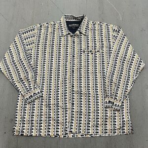 Pelle Pelle Marc Buchanan Printed Long‎ Sleeve Button Down Men’s Size XL